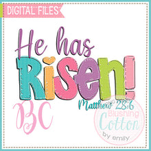 Load image into Gallery viewer, HE HAS RISEN     BCBC