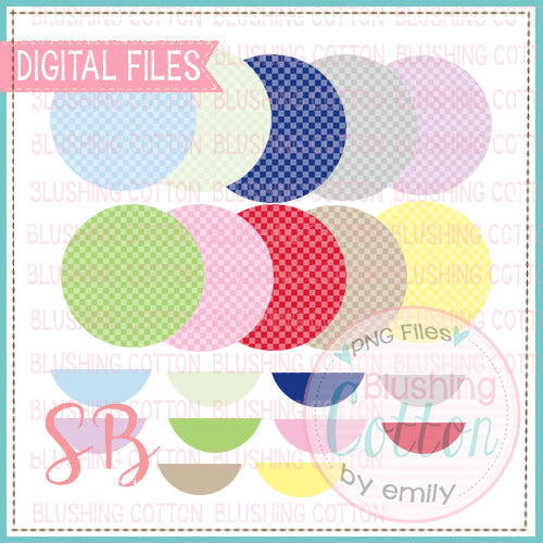 CHECKERBOARD BACKGROUND WITH NAME PLATES MIX AND MATCH CIRCLE BUNDLE BCSB