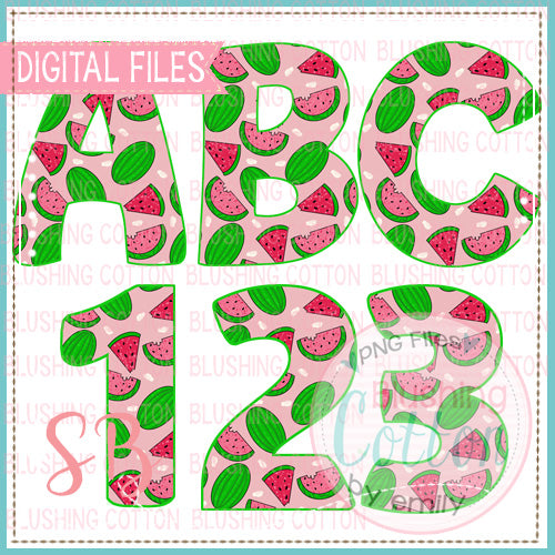 WATERMELON ALPHA AND NUMBER BUNDLE  BCSB
