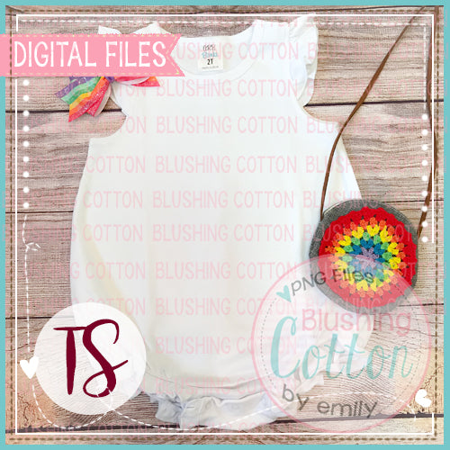 ARB WHITE CAP SLEEVE BUBBLE WITH FIESTA ACCENTS FLAT LAY LAYOUT BCTS