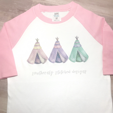 Load image into Gallery viewer, TEE PEE TRIO DOTS WATERCOLOR ART