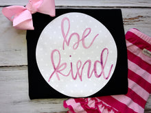 Load image into Gallery viewer, BE KIND 2 (PINK) IN GRAY CIRCLE SAYING AND PHRASE WATERCOLOR PNG