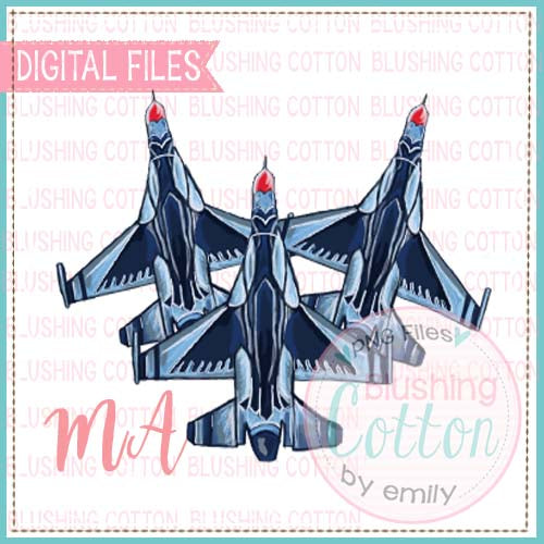 3 FIGHTER JETS WATERCOLOR DESIGN BCMA