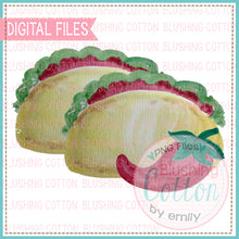 Load image into Gallery viewer, 2 TACOS AND A PEPPER WATERCOLOR ART