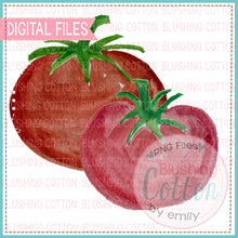 Load image into Gallery viewer, 2 TOMATOES WATERCOLOR ART