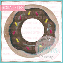 Load image into Gallery viewer, CHOCOLATE DONUT WITH SPRINKLES WATERCOLOR ART