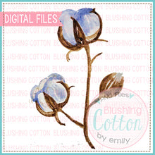 Load image into Gallery viewer, COTTON BOLL WATERCOLOR ART PNG
