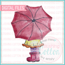Load image into Gallery viewer, GIRL WITH UMBRELLA WATERCOLOR ART