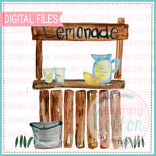 Load image into Gallery viewer, LEMONADE STAND WITH BUCKET WATERCOLOR