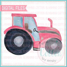 Load image into Gallery viewer, PINK TRACTOR 2 WATERCOLOR ART