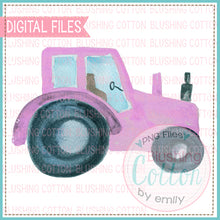 Load image into Gallery viewer, PINK TRACTOR WATERCOLOR ART