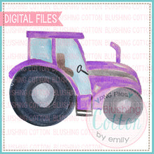 Load image into Gallery viewer, PURPLE TRACTOR WATERCOLOR ART