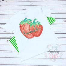 Load image into Gallery viewer, 2 STRAWBERRIES WATERCOLOR ART