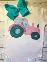 Load image into Gallery viewer, PINK TRACTOR WATERCOLOR ART