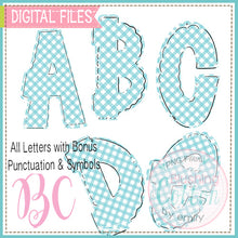 Load image into Gallery viewer, BLUE GINGHAM ALPHA   BCBC