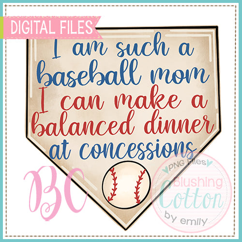 BASEBALL MOM BALANCED DINNER  BCBC