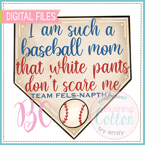 BASEBALL MOM WHITE PANTS   BCBC