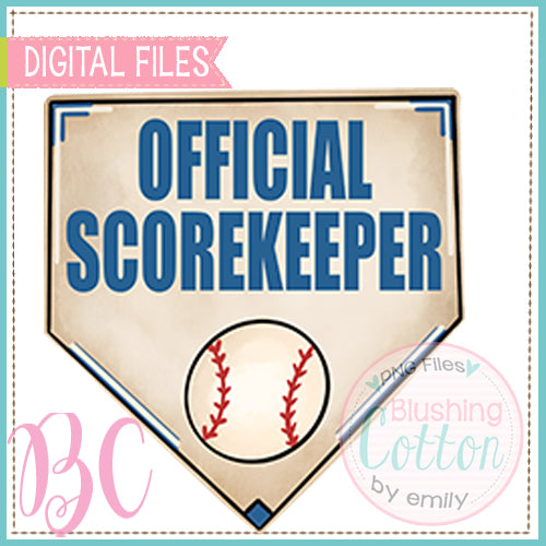 BASEBALL OFFICIAL SCOREKEEPER BLUE   BCBC