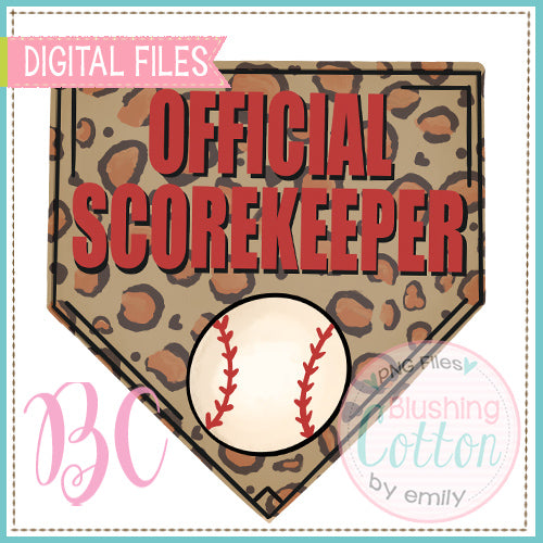 BASEBALL OFFICIAL SCOREKEEPER LEOPARD   BCBC