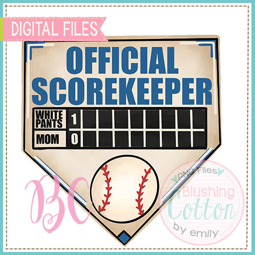 BASEBALL OFFICIAL SCOREKEEPER    BCBC