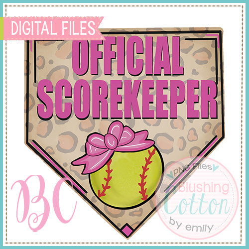 BASEBALL OFFICIAL SCOREKEEPER LEOPARD PINK   BCBC