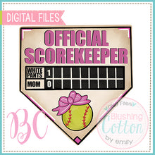Load image into Gallery viewer, SOFTBALL OFFICIAL SCOREKEEPER PINK    BCBC