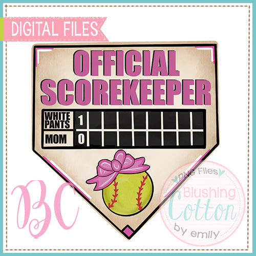 SOFTBALL OFFICIAL SCOREKEEPER PINK    BCBC