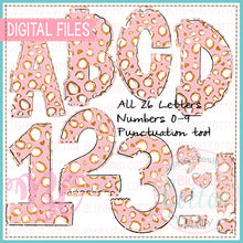 Load image into Gallery viewer, PINK AND GOLD LEOPARD SPARKLE ALPHA NUMBERS PUNCTUATION  BCBC