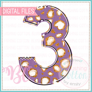 PURPLE AND GOLD LEOPARD SPARKLE ALPHA NUMBERS PUNCTUATION   BCBC