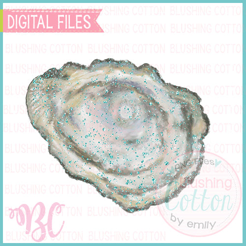PLAIN OYSTER WITH SPARKLE DESIGN   BCBC