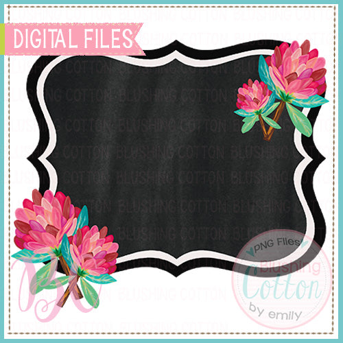 BLANK HYDRANGEA CONE FLORAL CHALKBOARD   BCBC