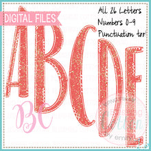 Load image into Gallery viewer, CORAL GLITTER SPARKLE ALPHA AND NUMBERS BUNDLE  BCBC