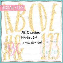 Load image into Gallery viewer, GOLDEN SUN GLITTER SPARKLE ALPHA AND NUMBERS BUNDLE  BCBC