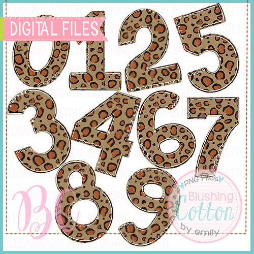 LEOPARD NUMBERS 0-9 SET BCBC