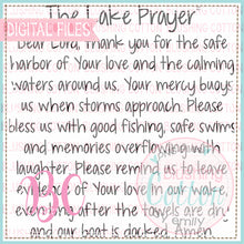 Load image into Gallery viewer, Lake Life Prayer In Black Design   BCBC