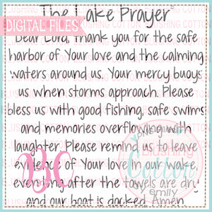 Lake Life Prayer In Black Design   BCBC
