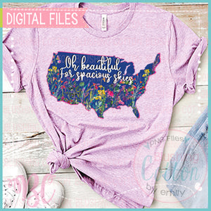 OH BEAUTIFUL FOR SPACIOUS SKIES USA WILDFLOWERS DESIGN   BCBC