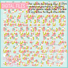 Load image into Gallery viewer, PINK STRIPE MUTED BRIGHTS FLORAL ALPHA AND NUMBER SET  BCBC