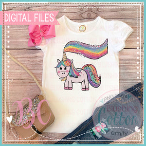 MAGICAL UNICORN WITH RAINBOW AND SPARKLE NAME PLATE   BCBC