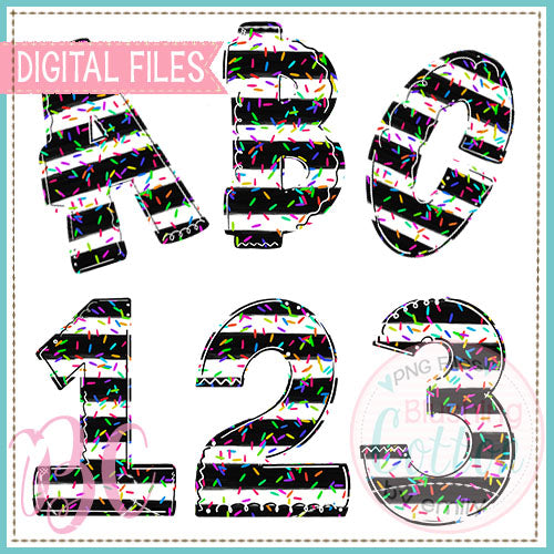 BOLD STRIPES AND SPRINKLES ALPHA AND NUMBER BUNDLE  BCBC