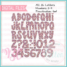Load image into Gallery viewer, PURPLE AND GOLD LEOPARD SPARKLE ALPHA NUMBERS PUNCTUATION   BCBC