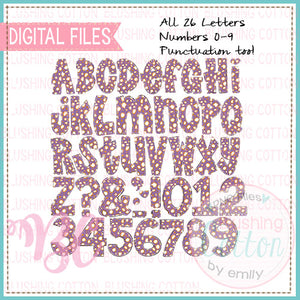 PURPLE AND GOLD LEOPARD SPARKLE ALPHA NUMBERS PUNCTUATION   BCBC