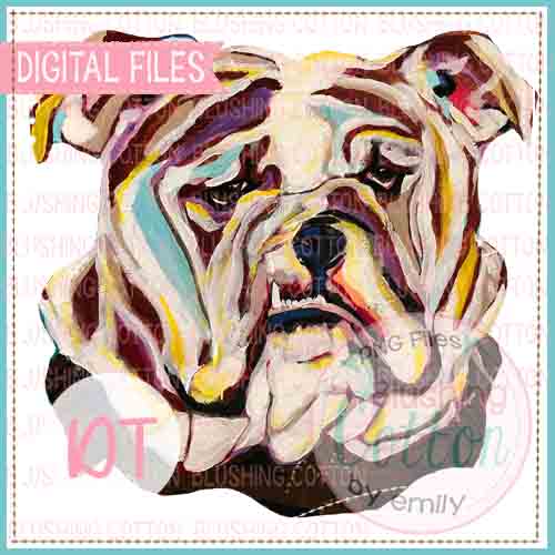 Bulldog Head Multicolor Design   BCDT