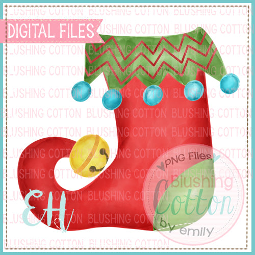 WATERCOLORED FUNKY CHRISTMAS STOCKING  BCEH
