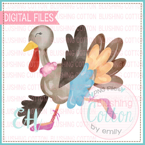 BALLERINA TURKEY WATERCOLOR DESIGN   BCEH