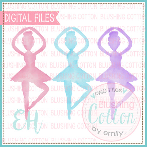 BALLET GIRL SILHOUETTE TRIO BCEH