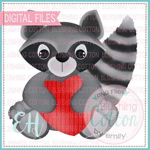 BANDIT RACOON WITH HEART   BCEH