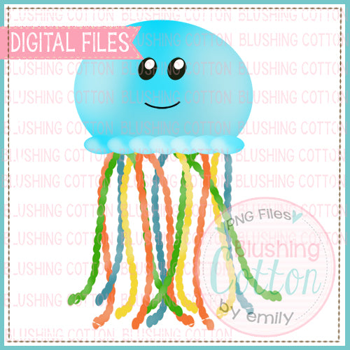 BEADED JELLY FISH BOY WATERCOLOR DESIGN  BCEH