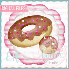 Load image into Gallery viewer, CHOCOLATE DONUT SCALLOP STRIPE DESIGN   BCEH