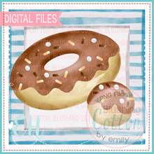 Load image into Gallery viewer, CHOCOLATE DONUT SQUARE STRIPE DESIGN    BCEH